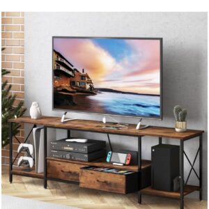 TV Stand Simple Entertainment Center with Drawers Storage Shelves