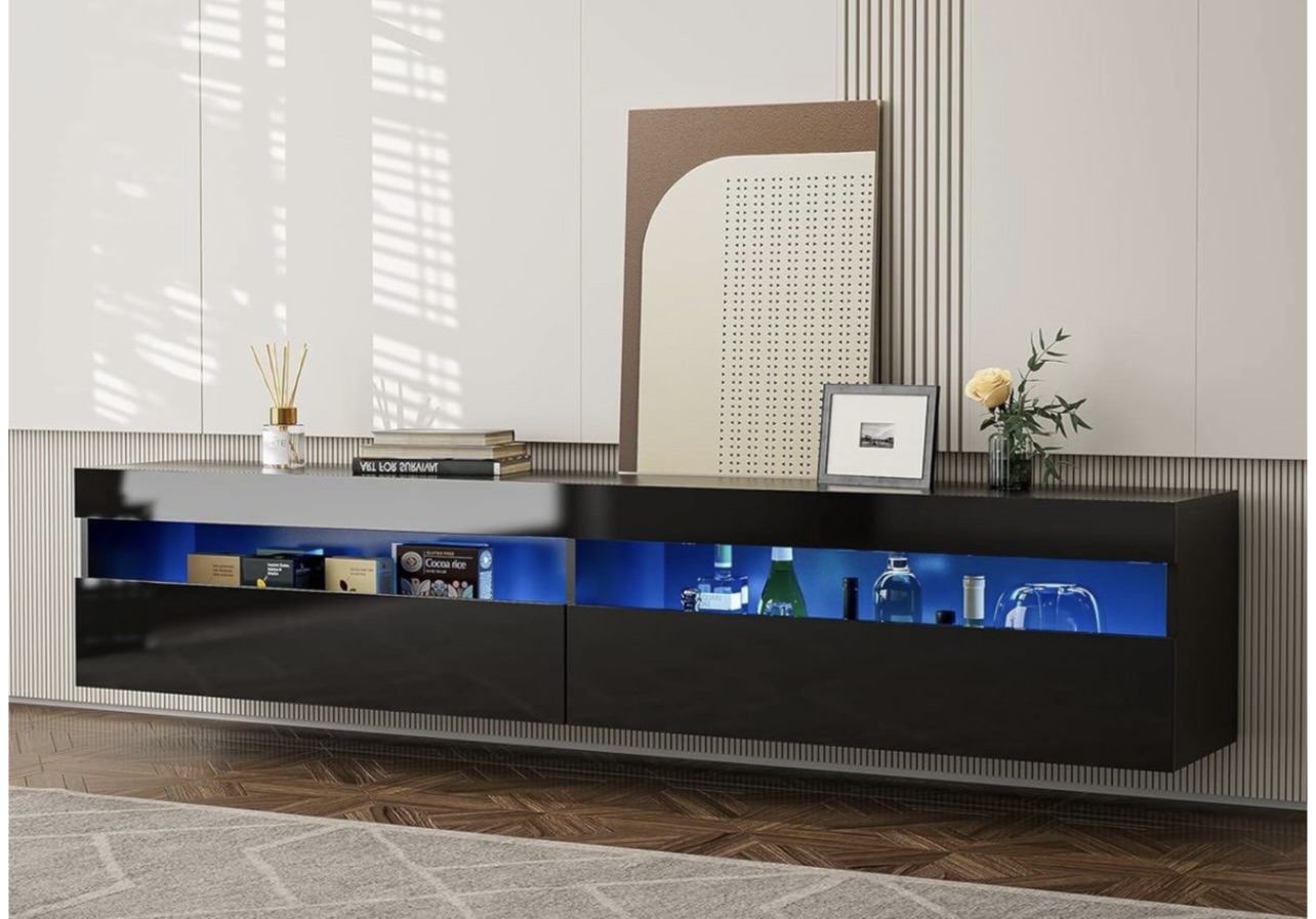 TV Stand Media Console Wall Mounted Hanging TV Shelf - Image 6