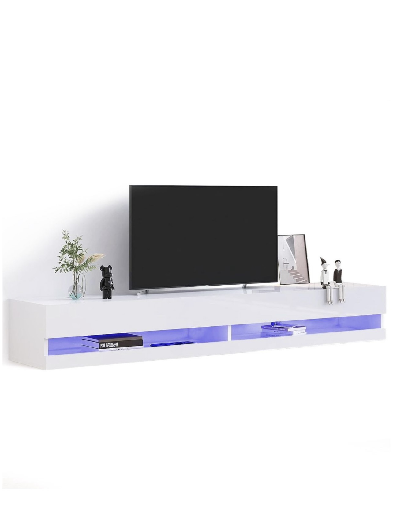 TV Stand Media Console Wall Mounted Hanging TV Shelf - Image 2