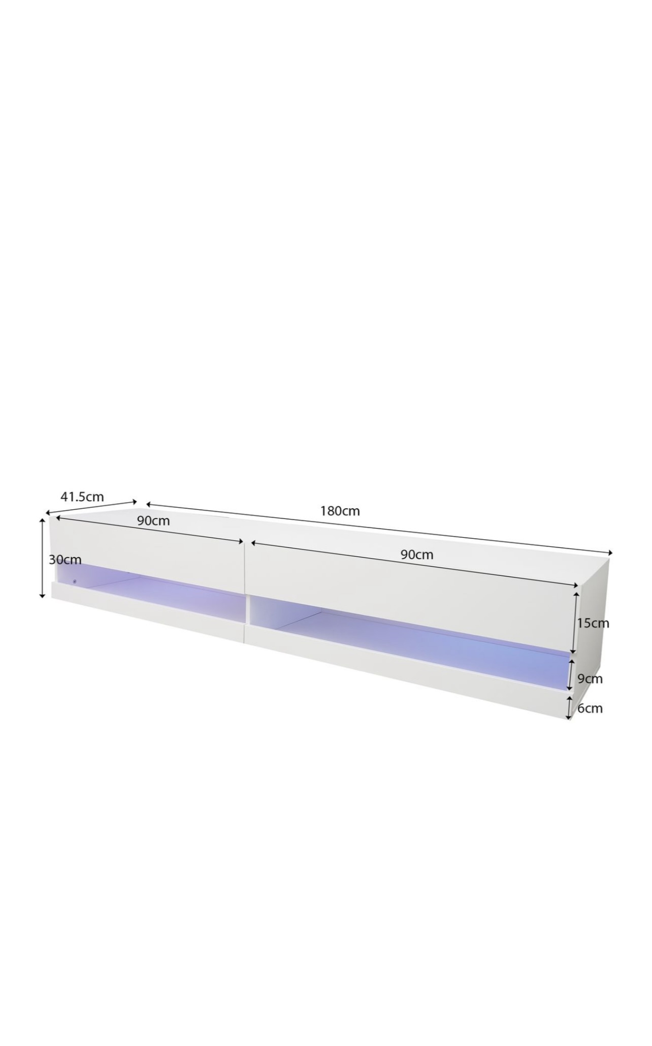 TV Stand Media Console Wall Mounted Hanging TV Shelf - Image 22