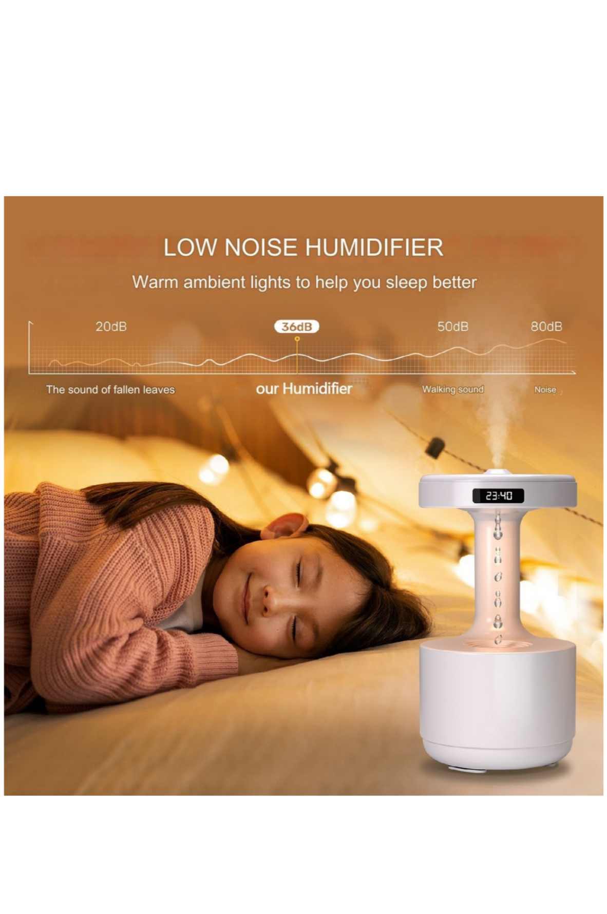 LED Anti-Gravity Humidifier Clock - Image 2