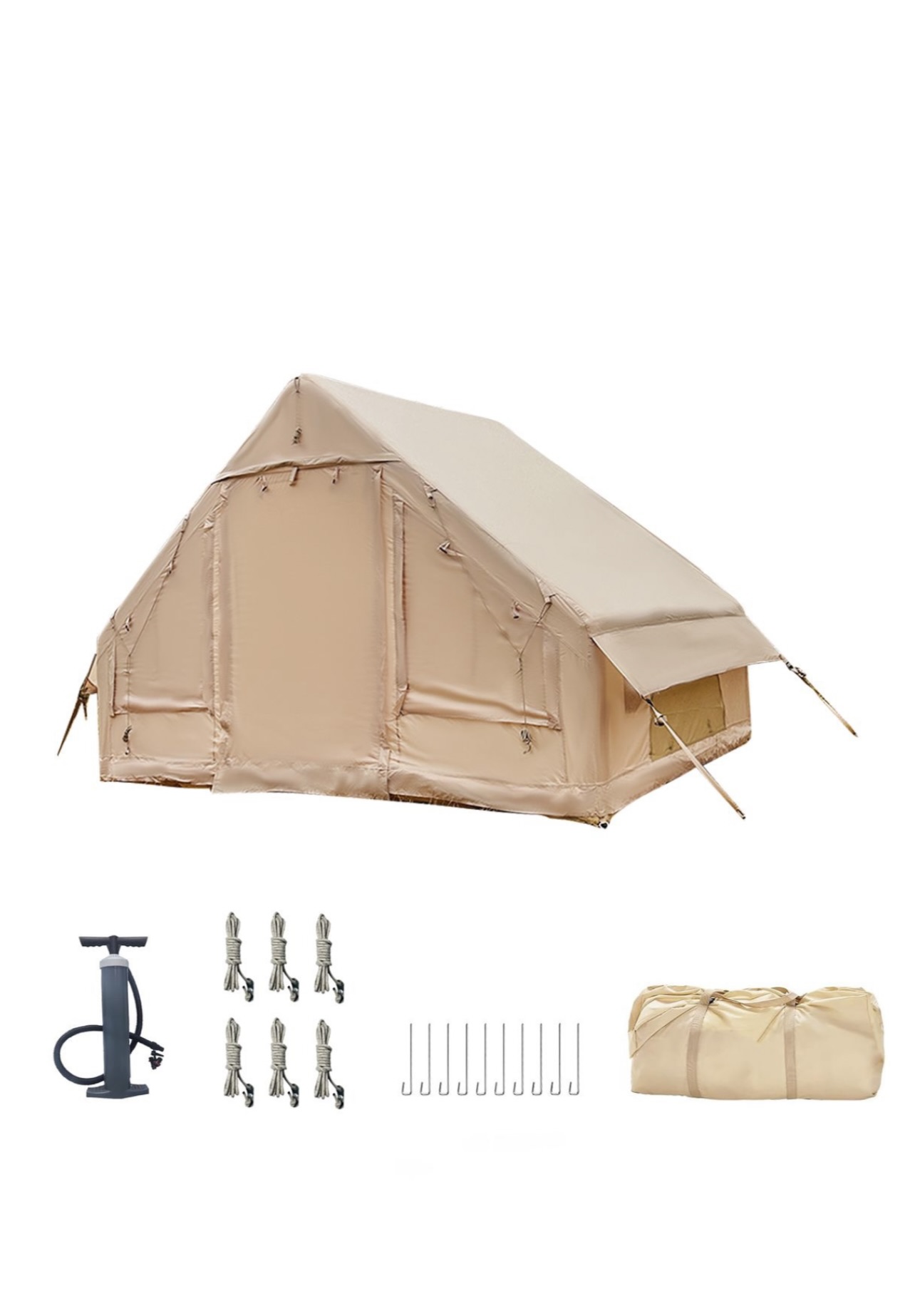 Inflatable Camping Tent 6-Person - U-Shaped Doors - 300x210cm