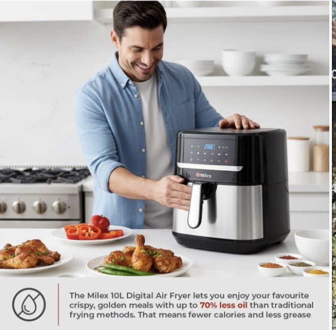 Milex 10L Digital Airfryer - Image 3