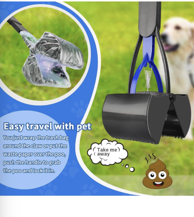 Pet Poop Scooper for Large Small Dogs 70cm Long Handle Lighting & Folding - Image 8