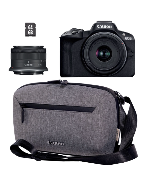 Canon EOS R50 Mirrorless Camera + RF-S 18-45mm Lens Travel Kit