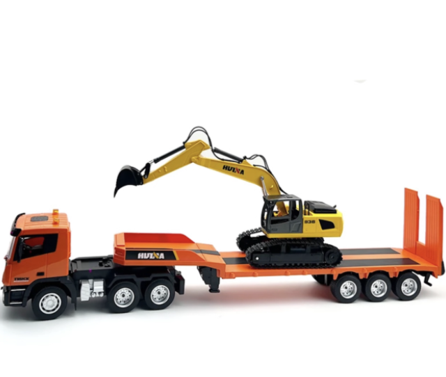 RC Truck Trailer & Excavator Remote Control Construction Flatbed