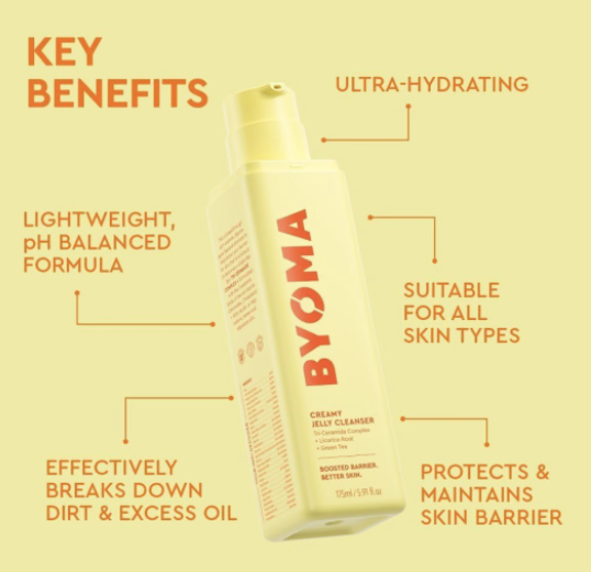 Byoma- Creamy Jelly Cleanser (175ml) - Image 4