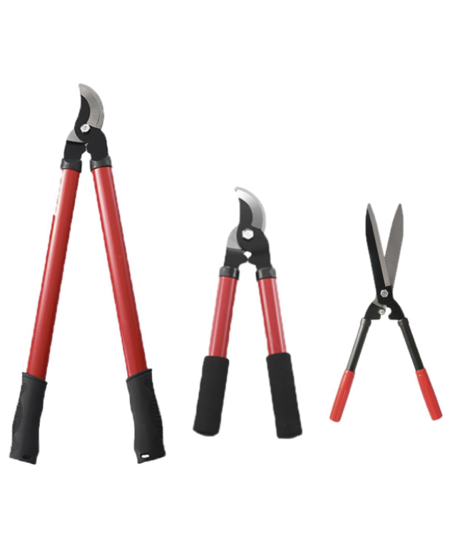 Loppers Hedge Shears & Pruners Combo Set 3- Garden Tree Branch Cutter Tool
