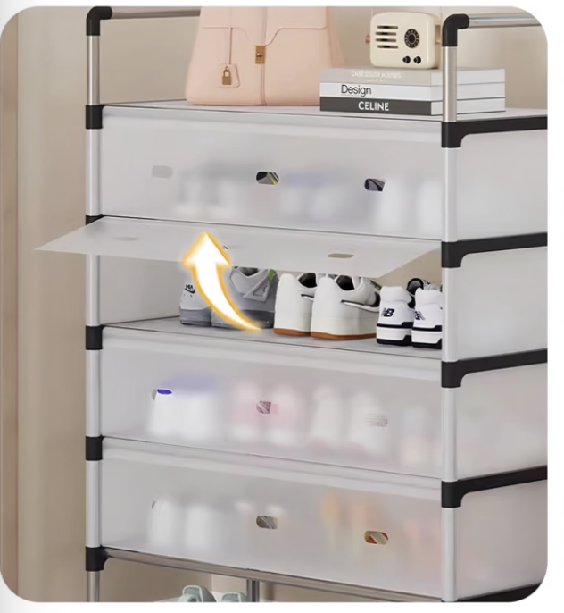 High-Quality 5-Layer Large-Capacity Dust-Proof Shoe Rack - Image 6