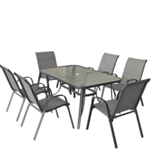 George & Mason Arabella 7 Piece Outdoor Dining Set - Charcoal