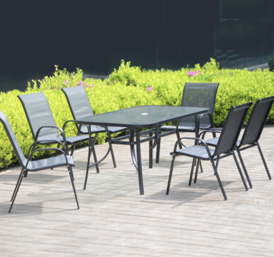 George & Mason Arabella 7 Piece Outdoor Dining Set - Charcoal - Image 11