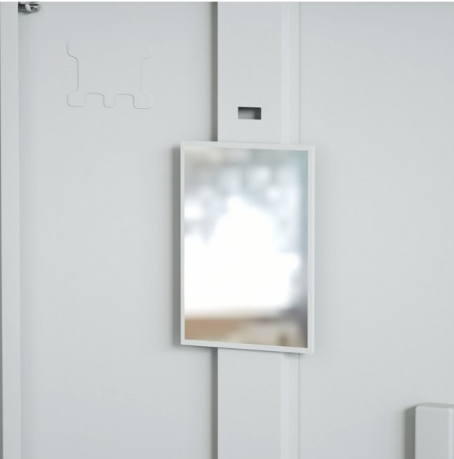 Steel 3 Door Locker Cupboard Storage Cabinet Inner Handle With Lock - Image 5