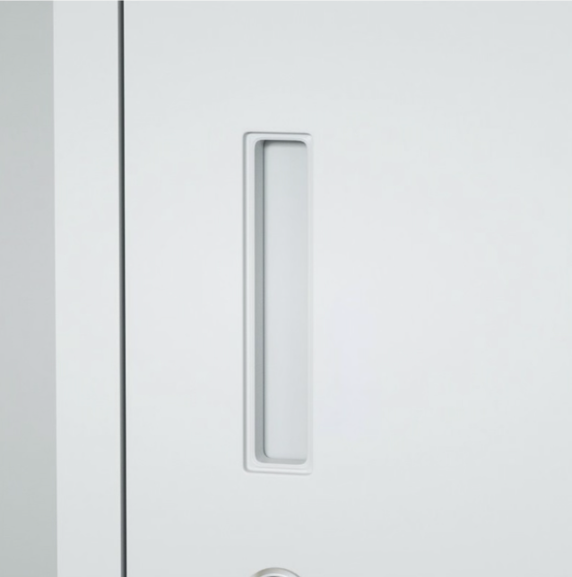 Steel 3 Door Locker Cupboard Storage Cabinet Inner Handle With Lock - Image 8