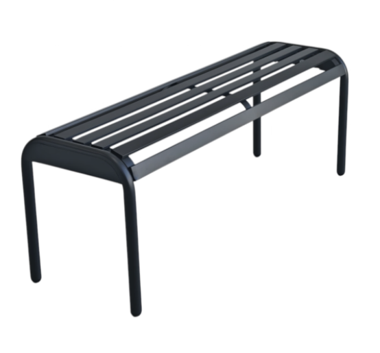 George & Mason Ella Patio Steel Bench Charcoal - Image 6