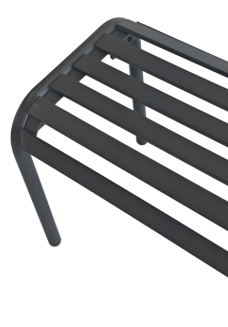 George & Mason Ella Patio Steel Bench Charcoal - Image 8