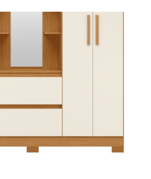 Olympia Wardrobe with LED Mirror and Dressing Space - Image 4