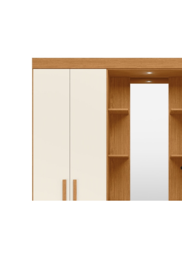 Olympia Wardrobe with LED Mirror and Dressing Space - Image 5