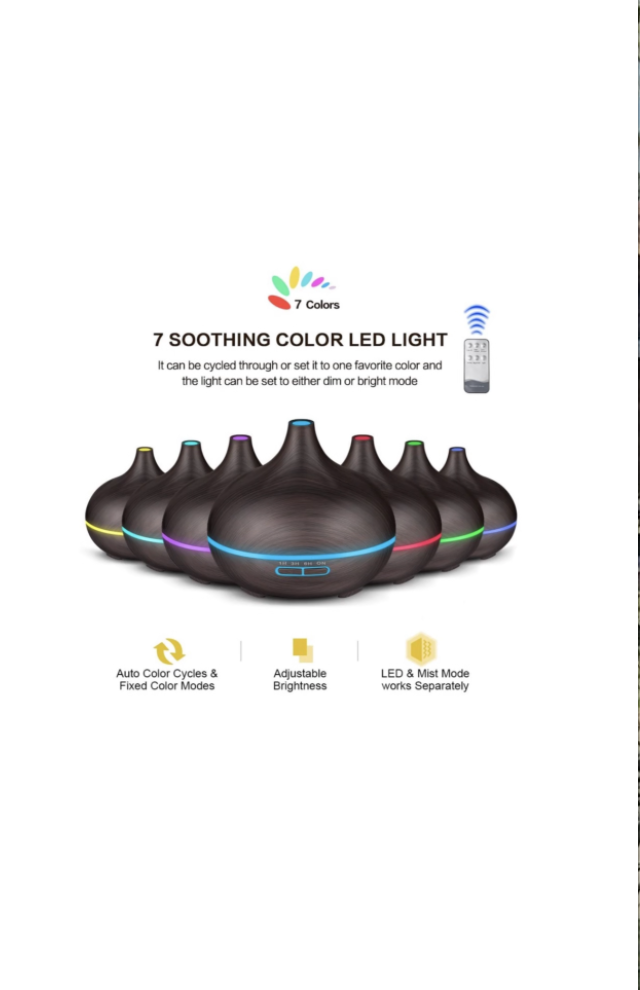 550ML Remote Control Essential Oil Diffuser and Humidifier - Image 2