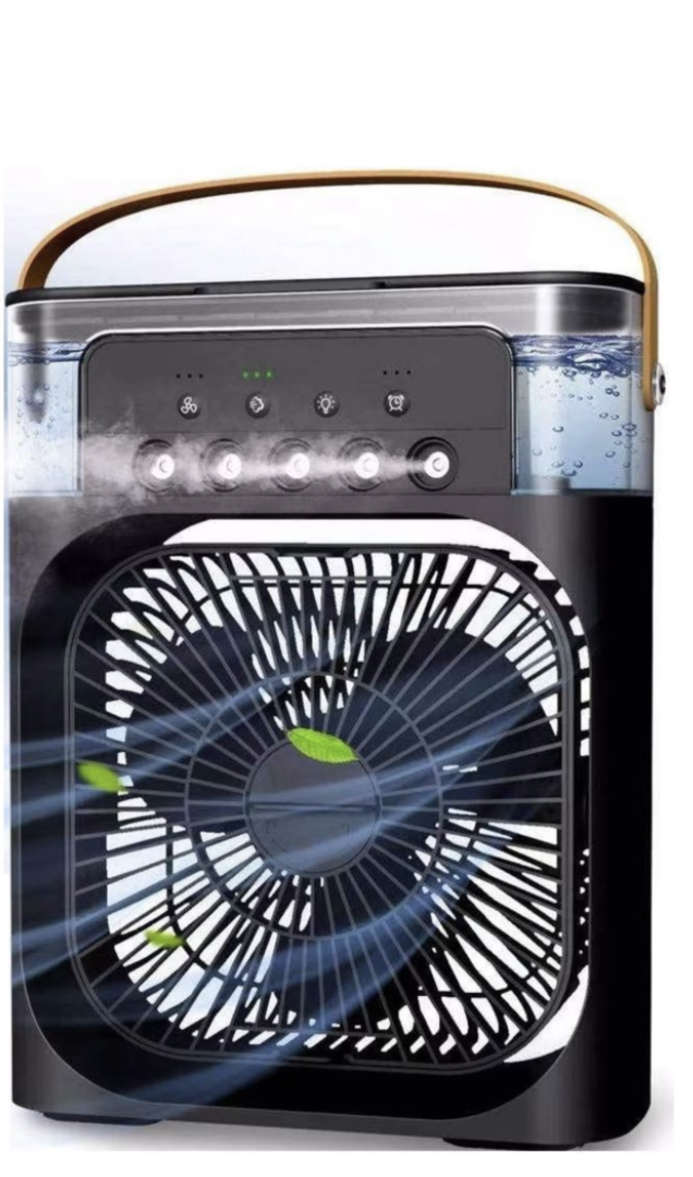 Portable Air Conditioner Fan, Mini Evaporative Air Cooler Black - LED