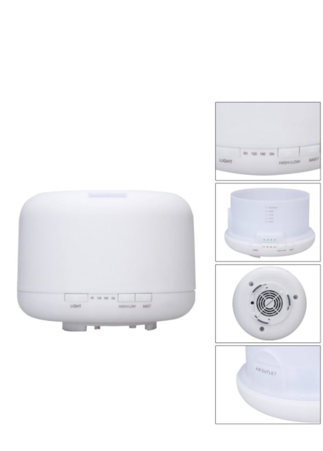 500ml Aromer Diffuser Humidifier Air Humidifier with Remote Control - Image 5