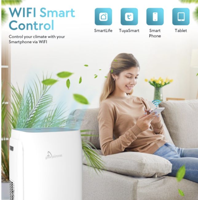 GMC Aircon - 12,000 BTU Portable Air Conditioner - Cooling & Heating (WIFI) - Image 4