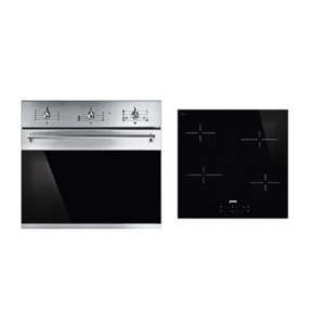 Smeg SF6385XSA Plus SE264TD Electric Oven and Hob Set Built In