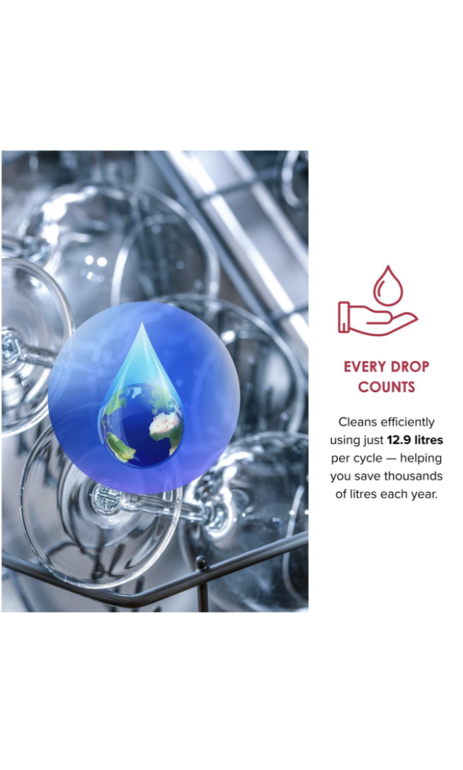 Defy DDW242 13 Place Atlantis Dishwasher, 12.9L per Cycle, At+, Grey - Image 4