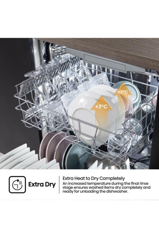 Hisense 15 Place Dishwasher with LED Display - Black - Image 5