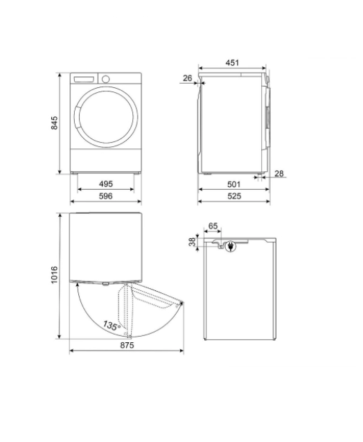 Smeg 7kg Silver Condenser Tumble Dryer D3T7SSA - Image 5