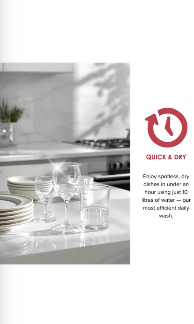 Defy DDW240 13 Place Atlantis Dishwasher, 12.9L per cycle, A++, White - Image 5