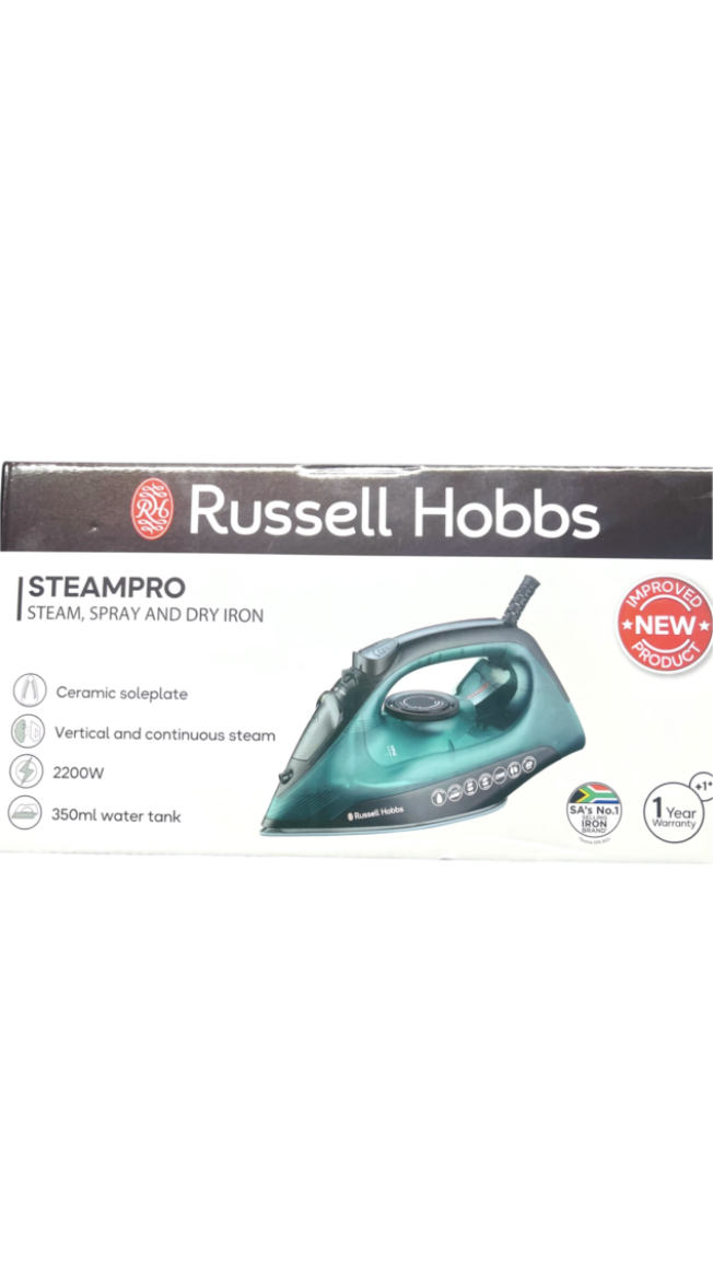 Russell Hobbs SteamPro 2200W Steam, Spray & Dry Iron Ceramic Vertical Steam - Image 4