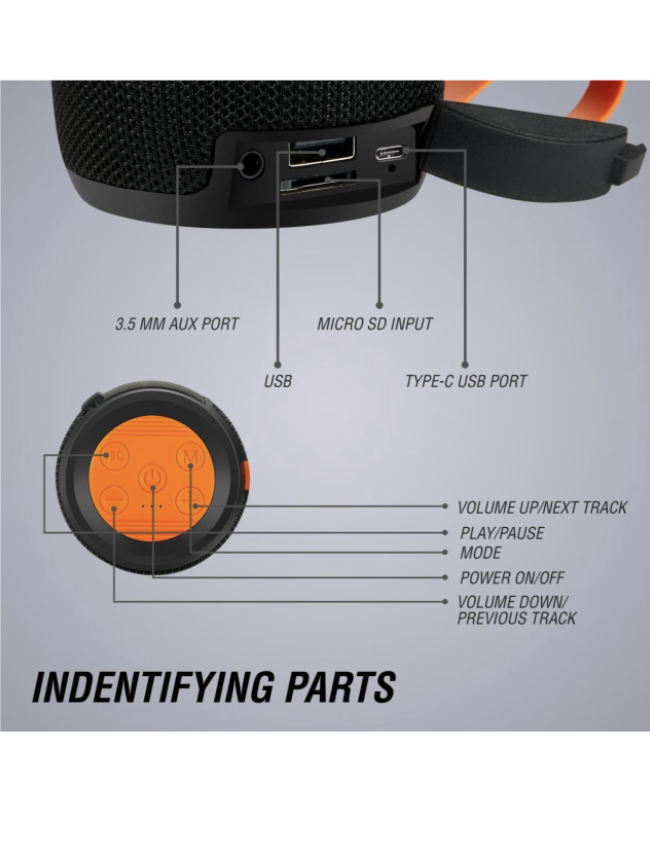 Volkano Stun 2.0 Series Bluetooth Speaker - Black - Image 3