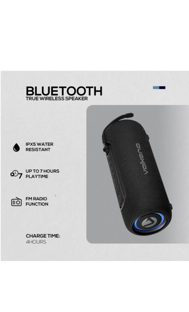 Volkano Mini Mamba 2.0 Portable Bluetooth Speaker with Lights & IPX5 Rating - Image 3