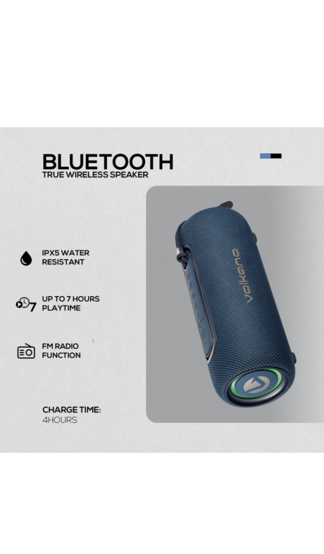 Volkano Mini Mamba 2.0 Portable Bluetooth Speaker with Lights & IPX5 Rating - Image 8