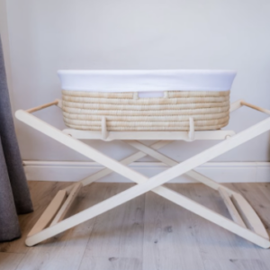 Moses Basket Cosy Value Set - Straight Baltic Birch Safety Stand