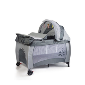 Baby Centre Travel Cot With Folding Mattress - Grey