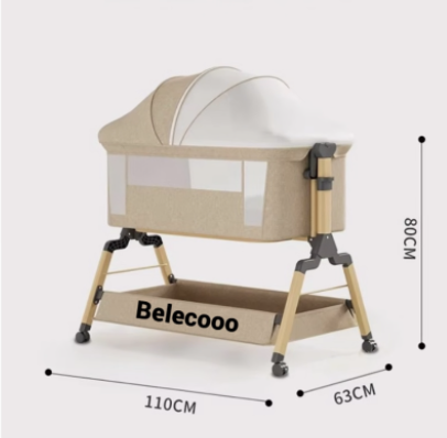 Belecoo Selena Next To Me Cot Bed - Brown - Image 4