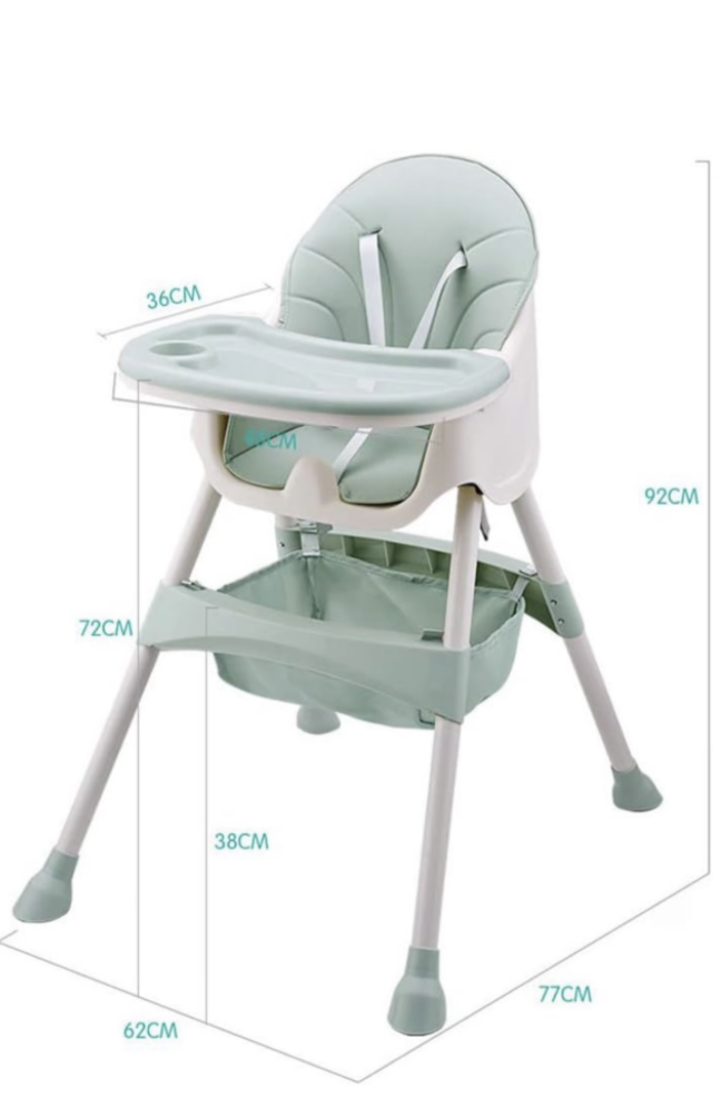 Baby High Chair W/Feeding Tray For Babies Food - Image 3