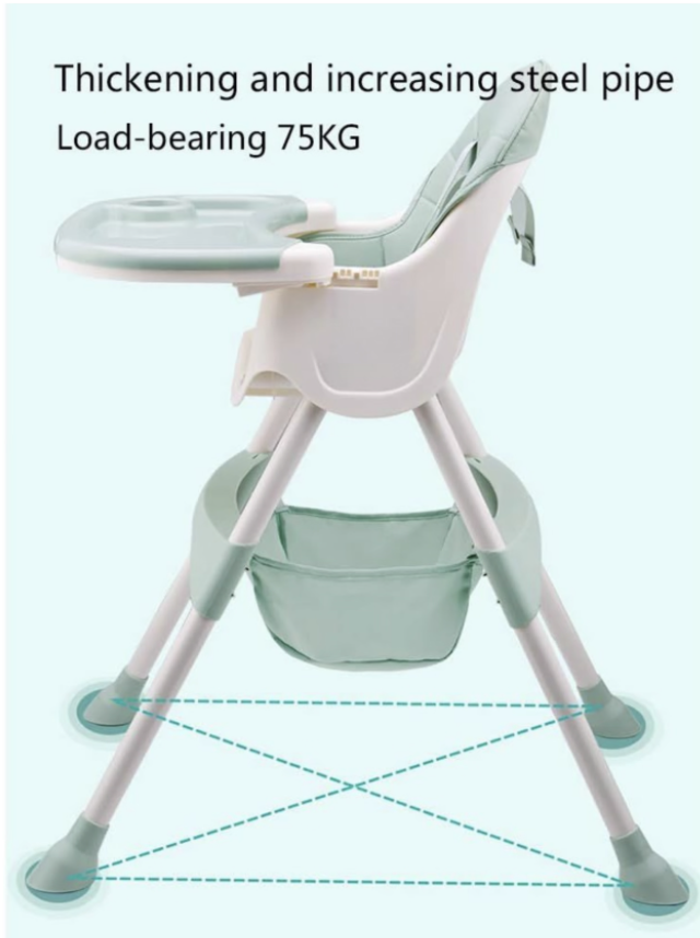 Baby High Chair W/Feeding Tray For Babies Food - Image 4
