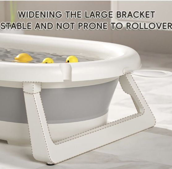Cynebaby High QualityFoldable Baby Bathtub with Cushion and Temperature - Image 5