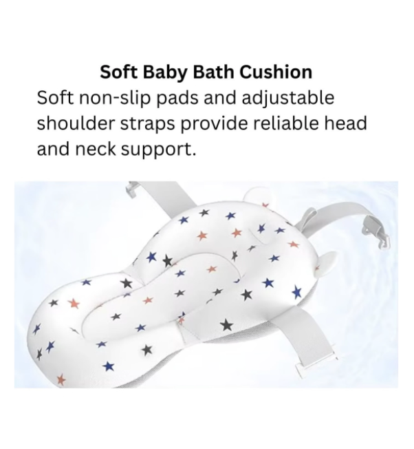 Portable Collapsible Baby Infant Bath Tub Temperature Sensor & Bath Cushion - Image 4