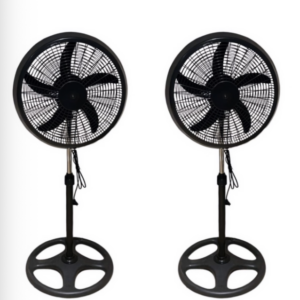 Pack of 2- 18" Energy Saving Floor Stand Fan - Black