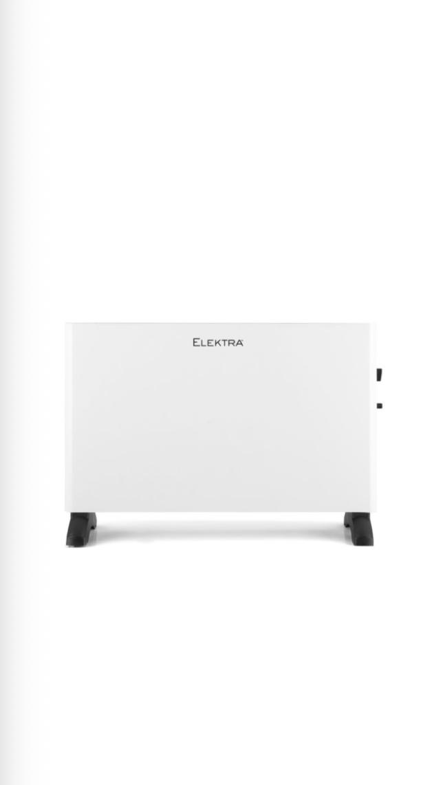 Elektra Portable Convection Heater Portable with Adjustable Thermostat - Image 2