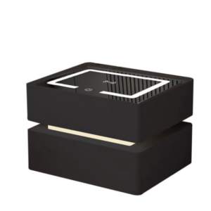 Floating smart bedside table with light and wireless charging speaker