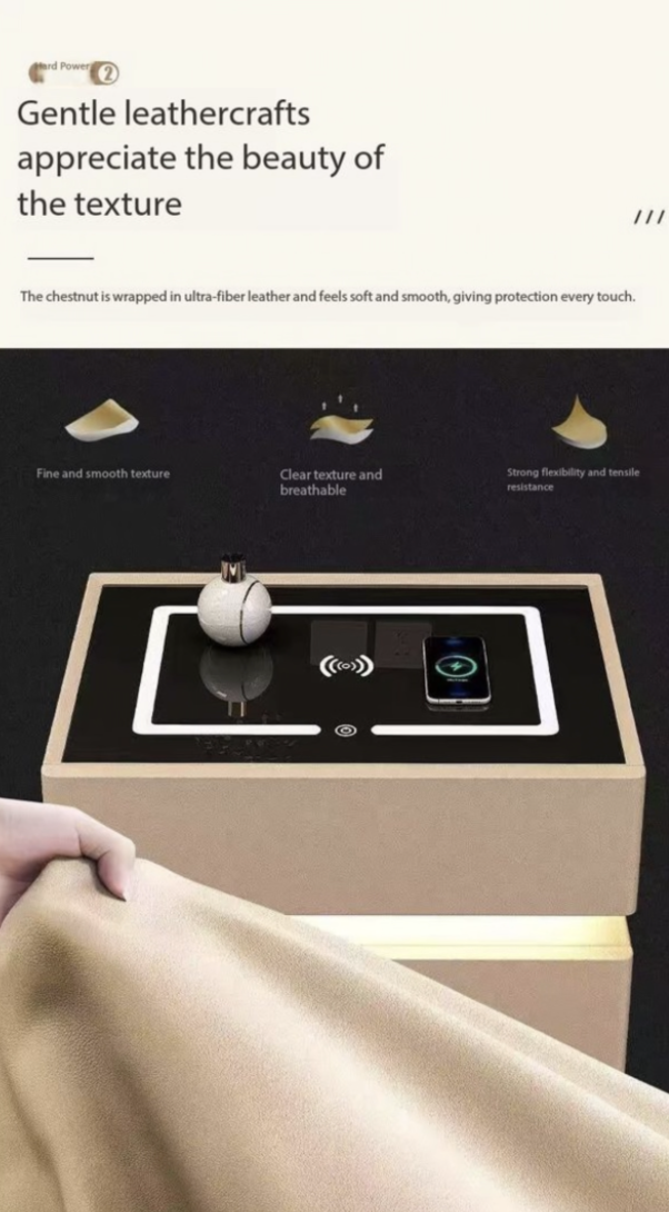 Floating smart bedside table with light and wireless charging speaker - Image 16