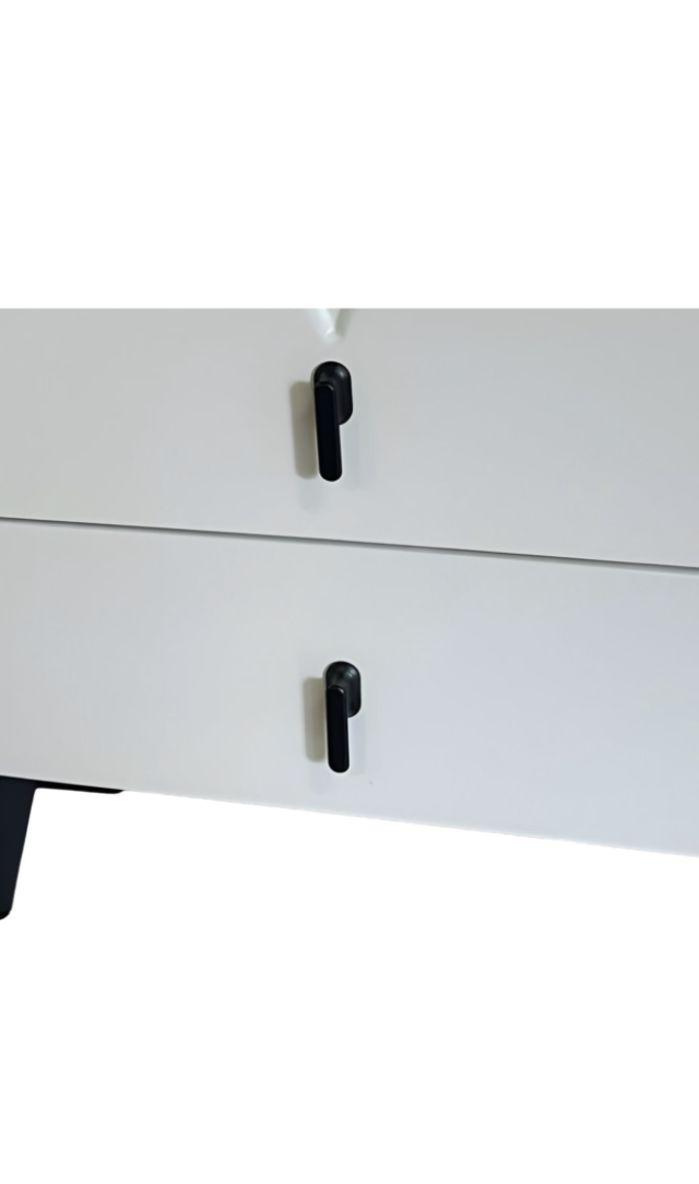 Modern 2-Drawers Ceramic-Top Bedside Nightstand Table - Image 2