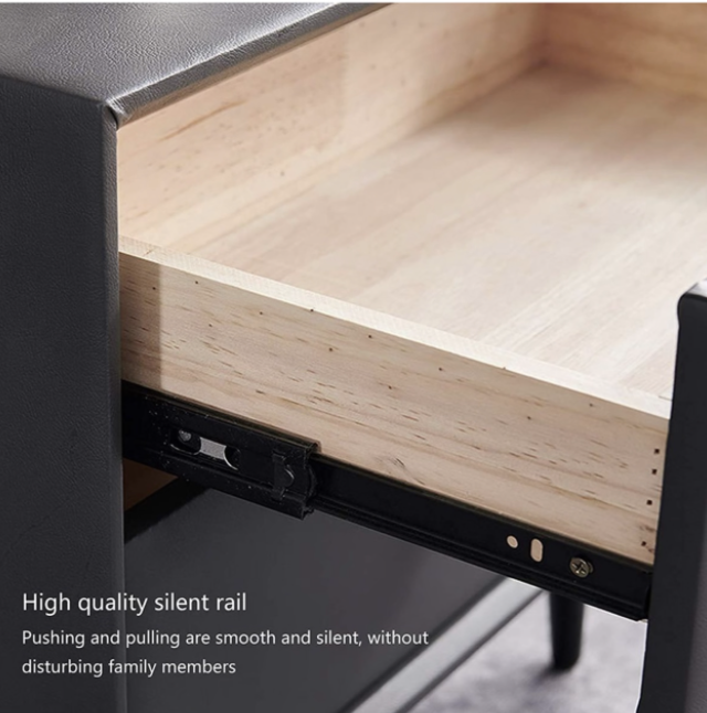 Bedside Nightstand 2 Drawer Table - Image 3