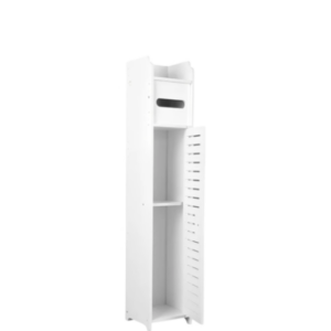 Thin Cabinet Bathroom White Storage Rack