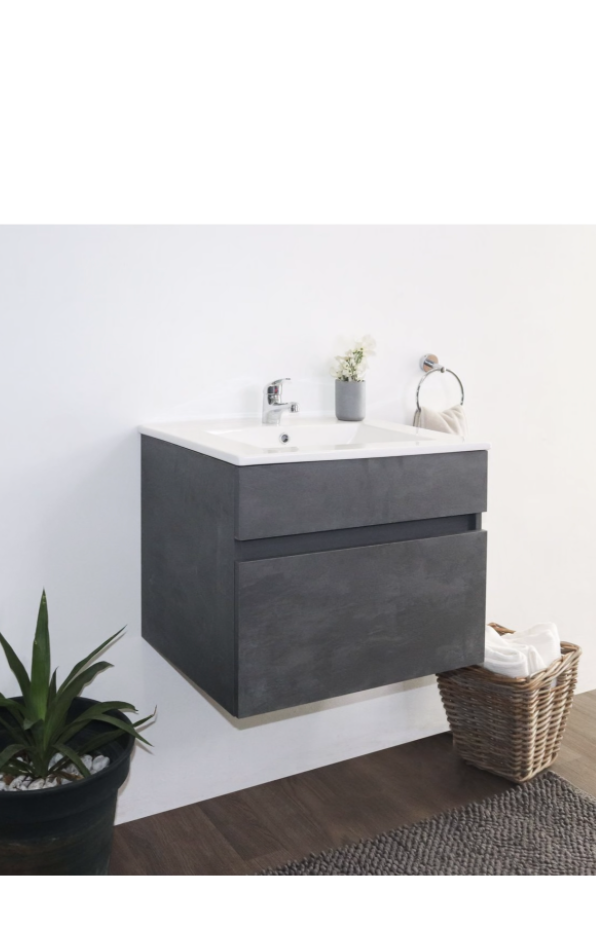 Denver Stylo Floating Bathroom Vanity | Vermont Slate Stucco - Image 3