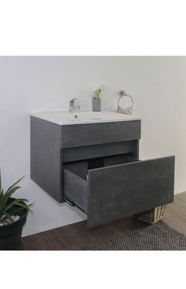 Denver Stylo Floating Bathroom Vanity | Vermont Slate Stucco - Image 4